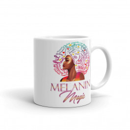 Womens Melanin Magic Woman Queen BLM Big Afro Hair Birthday Mug