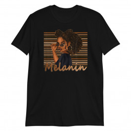 Cute Melanin Afro Natural Hair Queen Black Girl Unisex T-Shirt