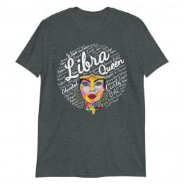 Libra Black Queen Afro Birthday Zodiac Gift Essential Unisex T-Shirt