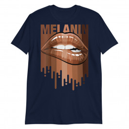 Womens Sexy Melanin Girl Lips Graphic Tees Black Girls Magic V Neck T Shirt
