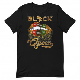Black Queen Lips T-Shirt