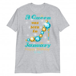 A Queen Was Born In January Happy Birthday Long-Sleeve Unisex T-Shirt