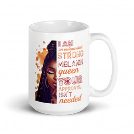 Womens I Am Strong Independent Melanin Queen Mug
