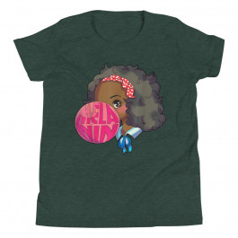 Melanin Black Girl Magic Girl Blowing Bubble Gum T-Shirt