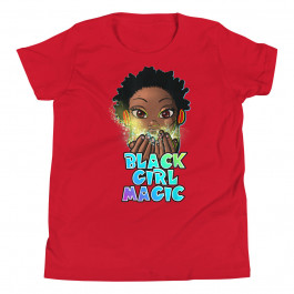 Youth Black Girl Magic Melanin Goddess Natural Hair Black Culture T-Shirt
