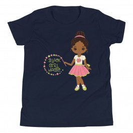 Youth Black Girl Magic Cute Black African American girls T-Shirt