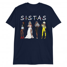 Black Sistas Queen Afro Women African American Pride Unisex T-Shirt