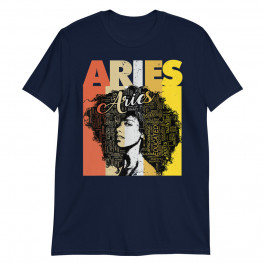 Aries Pride Black Women Natural Hair Art Word Unisex T-Shirt