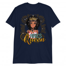 Black Queen Birthday Gift Horoscope Zodiac ARIES Unisex T-Shirt