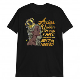 Womens Aries Queen Birthday Zodiac Gift Black Women Unisex T-Shirt
