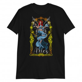 Aries Fairy Zodiac Birthday Anime Fairies Aries Black Queen Unisex T-Shirt