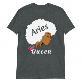 Aries Zodiac Birthday Cool Black Women Afro Unisex T-Shirt