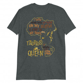 Womens Taurus Queen Birthday Zodiac Costume Black Unisex T-Shirt