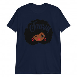 Black Queen Birthday Gift Red Lips Afro Diva Taurus Zodiac Unisex T-Shirt