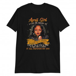 Womens Queens are born in April Birthday Gifts Girl Black Unisex T-Shirt