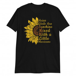 Sunflower Aries Woman March and April Birthday Queen Unisex T-Shirt