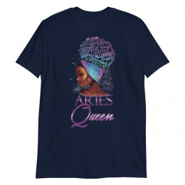 Purple Aries Queen African American Woman March April Unisex T-Shirt