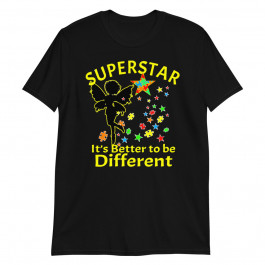 Autism Awareness Colorful Puzzle Witty Super Power Quote Premium Unisex T-Shirt