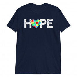 AUTISM HOPE Heart Puzzle Pieces Awareness Unisex T-Shirt