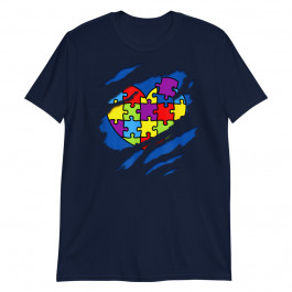 Autism Awareness Superhero Kind Puzzle Heart Unisex T-Shirt