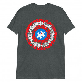 Captain Autism Puzzle Superhero Shield Autism Awareness Unisex T-Shirt