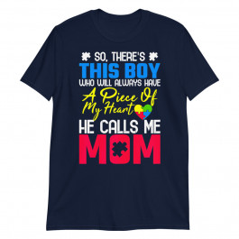 Womens Autism Awareness Women Mom Gift Superhero Autistic Boy Unisex T-Shirt