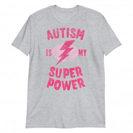 Vintage Distressed Pink Autism is My Super Power Unisex T-Shirt