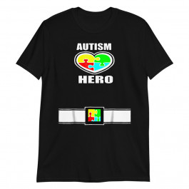 Super Autism Hero Shirt With Belt and Autism Puzzle Unisex T-Shirt