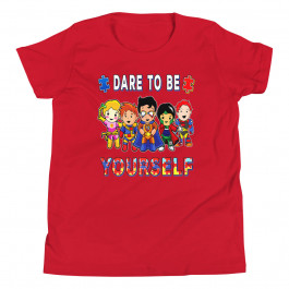 Youth Autism Awareness Shirt Boys Dare To Be Yourself Premium T-Shirt