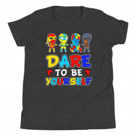 Youth Autism Spectrum Disorders Superhero Puzzle Autistic T-Shirt