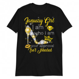 Women January Sunflowers Girl Funny Birthday Unisex T-Shirt