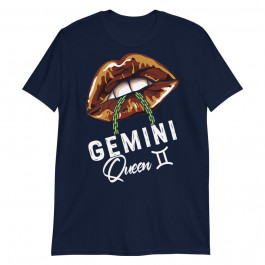Gemini Queen Lips Sexy Black Afro Queen May June Womens Unisex T-Shirt