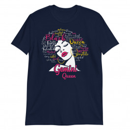Gemini Queen Funny Birthday Gift for Black Women Unisex T-Shirt