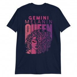 Gemini Melanin Queen Strong Black Woman Zodiac Horoscope Pullover Unisex T-Shirt