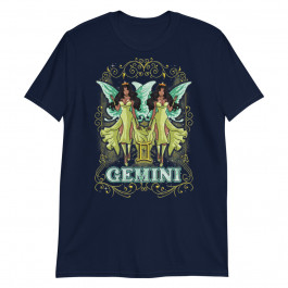 Gemini Fairy Zodiac Birthday Anime Fairies Black Queen Pullover Unisex T-Shirt
