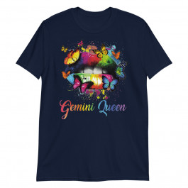 Womens Gemini Queens Lips Hippie Birthday Unisex T-Shirt