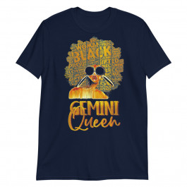 Black Women Afro Hair art Gemini Queen Gemini Birthday Unisex T-Shirt