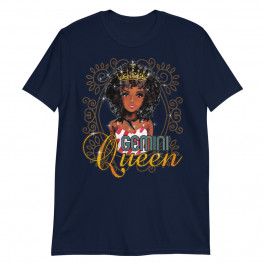 Black Queen Birthday Gift Horoscope Zodiac Gemini Unisex T-Shirt