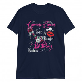 Womens Gemini Queen Bad Boujee Birthday Behavior Unisex T-Shirt