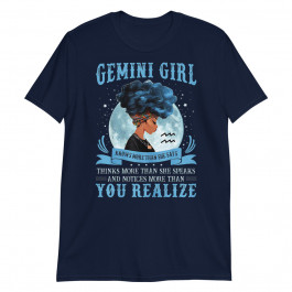 Womens Gemini Girls Black Queen May June Birthday Gifts Unisex T-Shirt