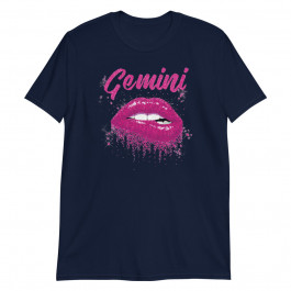 Gemini Zodiac Birthday Pink Lips Unisex T-Shirt