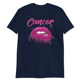 Cancer Zodiac Birthday Pink Lips Unisex T-Shirt