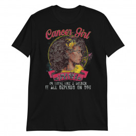 Cancer Zodiac Birthday Black Queen Mean Vintage Burnout Unisex T-Shirt