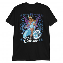 Cancer Fairy Zodiac Birthday Anime Fairies Black Queen Pullover Unisex T-Shirt