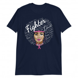Breast Cancer Awareness Shirt Strong Fighter Black Queen Unisex T-Shirt