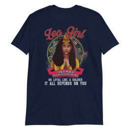 Womens Leo Zodiac Birthday Shirt Black Queen Mean Unisex T-Shirt