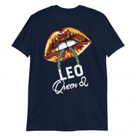 Womens Leo Queen Lips Sexy Black Afro Queen July August Womens Unisex T-Shirt