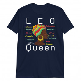 Womens Leo Queen Afro Horoscope July 23 August Unisex T-Shirt