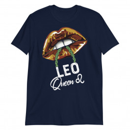 Leo Queen Lips Sexy Black Afro Queen July August Womens Unisex T-Shirt