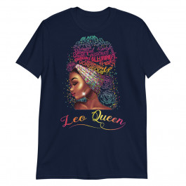 Leo Queen Afro Women July August Zodiac Melanin Birthday Pullover Unisex T-Shirt